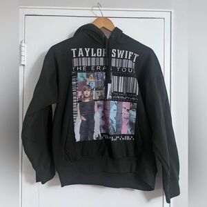 TAYLOR SWIFT Eras Tour Black Hoodie Sweatshirt - Women's Size Small